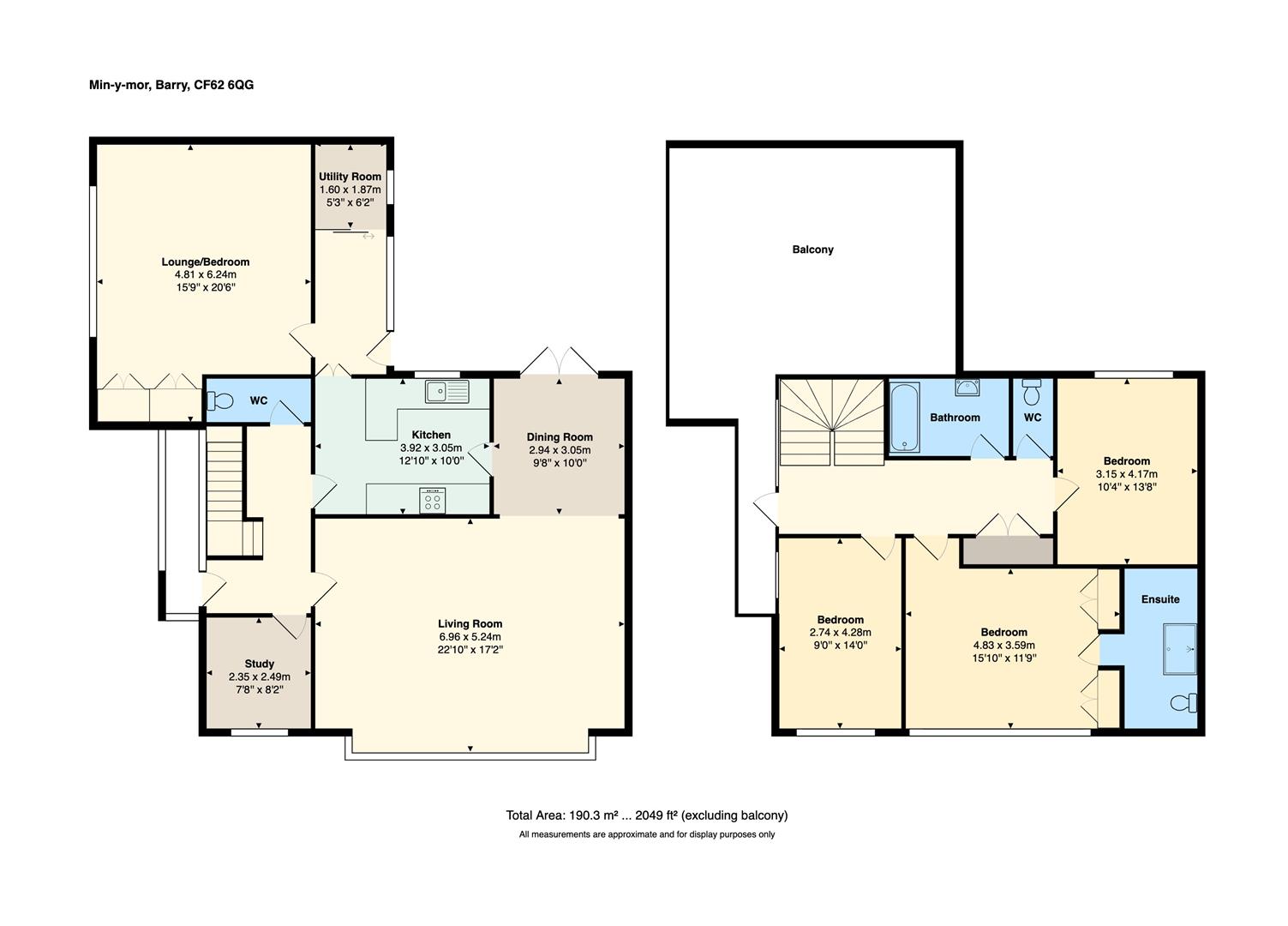 Floorplan for Min-Y-Mor, Barry